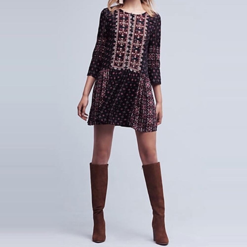 Anthropologie Vanessa Virginia Kaleidoscope Shirtdress Size XS